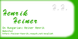 henrik heiner business card